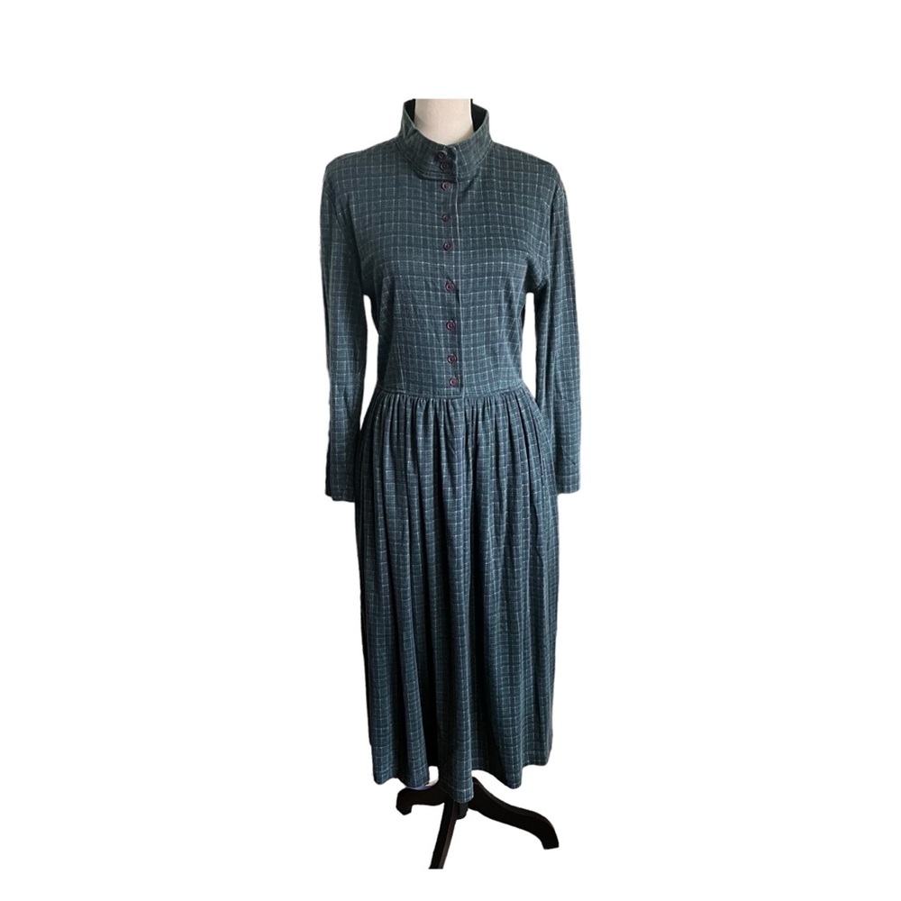 Vintage Talbots Prairie Look Country checked Midi Dress